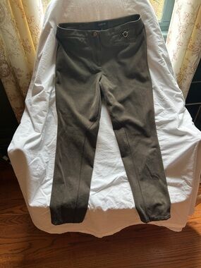 Talbots ladies Dalton Olive Dress Trousers with D-Ring Accent